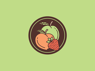 Apple Peach Strawberry fruit icon