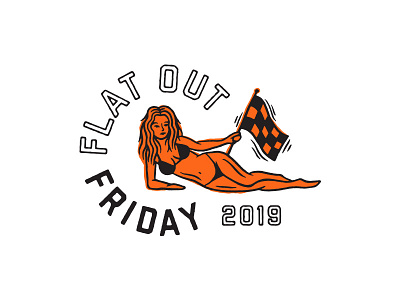 Flat Out Friday flag flat out friday harley davidson pinup pinup girl racing