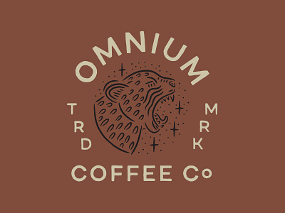 Omnium Coffee Company badge cheetah coffee logo omnigraffle omnium