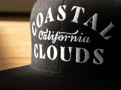 Coastal Clouds Hat coastal embroidery hat lettering typography