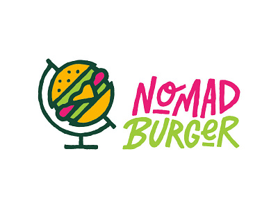 Nomad Burger branding burger logo milwaukee nomad