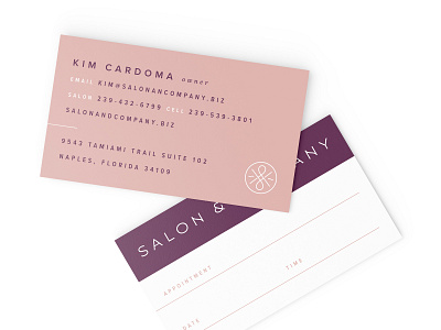 Salon & Company brand identity branding business cards cards logo logotype