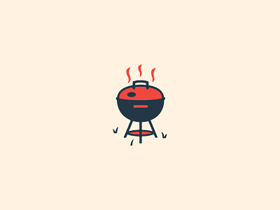 Grillin' cook cookout grill icon illustration summer vector