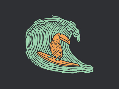 Surfs Up illustration surf vector wave