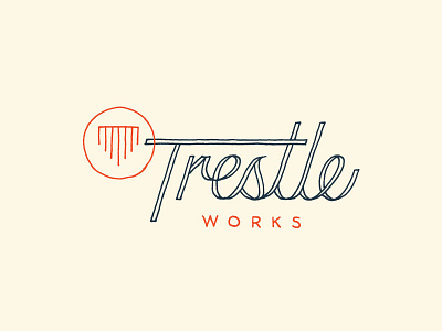 Trestle branding design lettering logo train trestle
