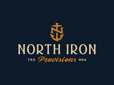 North Iron Provisions anchor branding iron logo north