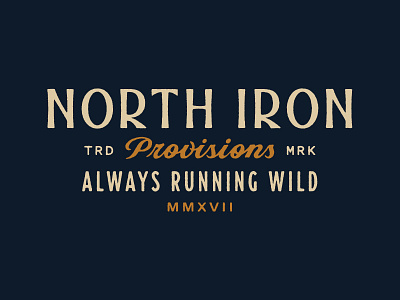 North Iron Provisions anchor branding iron logo north