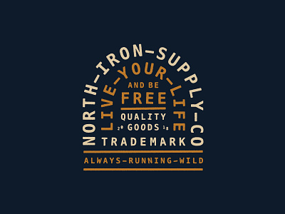 North Iron Provisions branding iron logo north typography