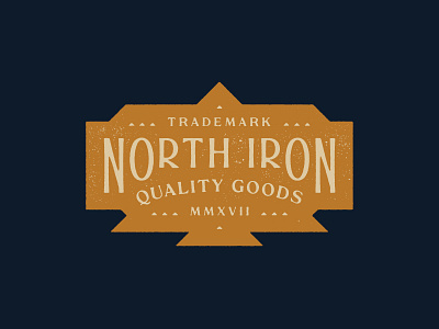 North Iron Provisions goods iron north typogaphy