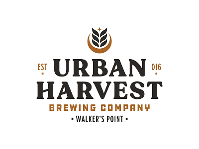 Urban Harvest Brewing Company Branding beer brewery lettering lockup logo logotype milwaukee