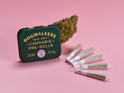 Dogwalkers Mini Pre Rolls - Hybrid "Stay" cannabis joints nug packaging pre rolls weed
