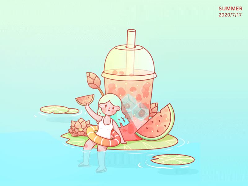 SUMMER design illustration