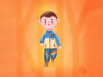 little boy design illustration