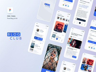 BLOG CLUB - Blog UI kit [Freebie]