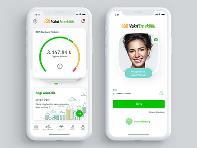 Vakıf Emeklilik - Mobile App app bank banking chart dashboard finance financial ios mobile money pay wallet