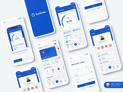 Busines - Bank App app app design bank bitcoin chart crypto currency dashboard data ecommerce icons ios mobile money product profile progress statistics ui ux wallet