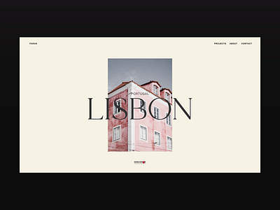 Faras — Lisbon after effects after effects animation animation design figma interaction interface landing page motion promo travel photography typography ui ui animation ui design ux ux design video web website