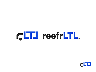 ReefrLTL Logo brand identity freight logo ltl minimal shipping truck