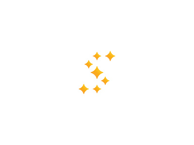 S-Stars gradient letter logo quincy s shine star