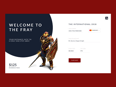 Daily UI 002 - Credit Card Checkout checkout credit card daily ui dota 2 dragon knight quincy user interface