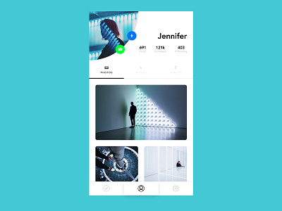 Daily UI 006 - User Profile acrnm dailyui future layout photography profile quincy user interface