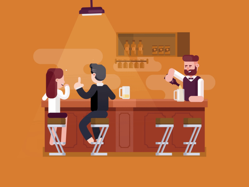 Typical day at the bar by Leonardo F. Dias on Dribbble