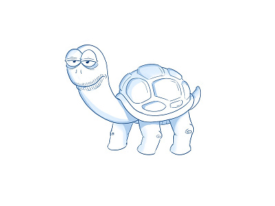 The Turtle animal blue cartoon charactedesign character drawing handdraw illustration test turtle
