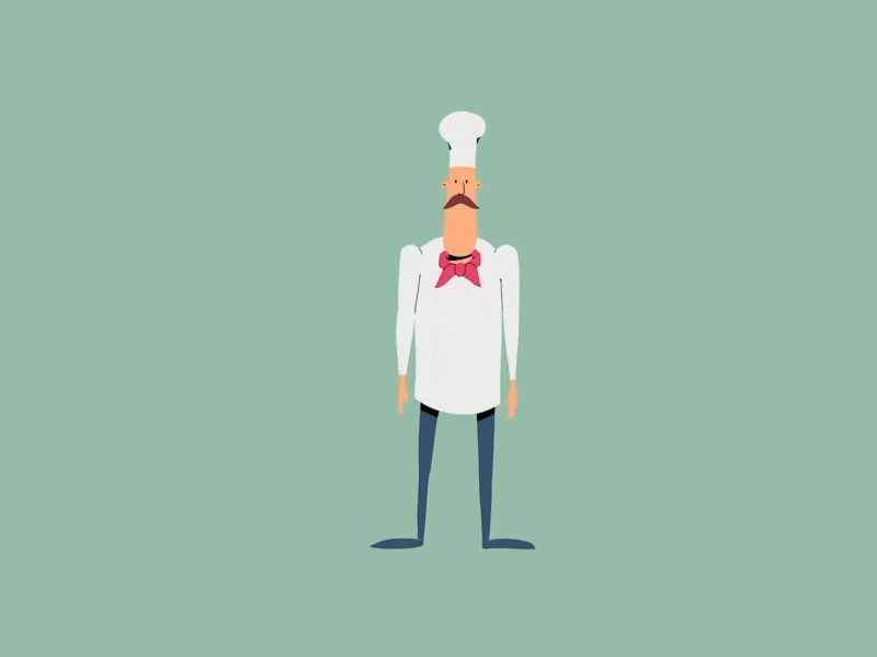 👨🏻‍🍳 animation bts cartoon cel animation character characterdesign chef click design frame by frame illustration paths phone process