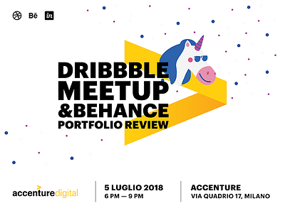 Dribbble Meetup w/Behance Portfolio Reviews 2018 accenturemeetup designersmeetup designinmotion dribbblemeetup unicorn