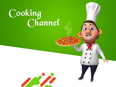 Cooking channel website clean color cooking. design photoshop restaurant ui web website