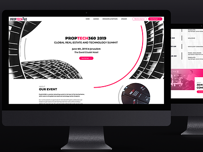 Desktop design for prop tech summit company design figma graphic prop tech ui web website