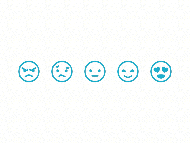 Customizable smilies mood rating mood score rainbow smile user feedback