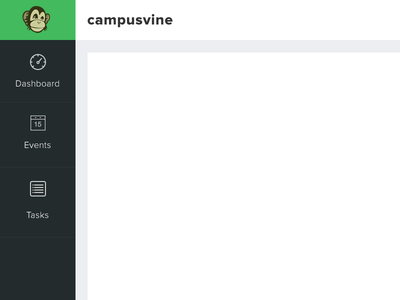 Campusvine Navigation Idea #1 navigation ui web app