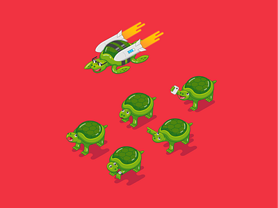 Enterprise illustration turtle vector