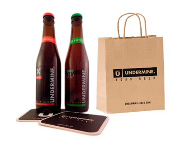 Undermine Beer - Craft Beer - Branded Materials beer logo brand brand identity branded materials branding corporate design craft beer startup branding
