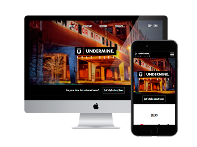 Undermine Beer - Craft Beer - Website design