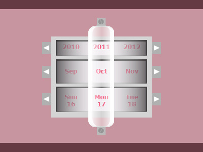 For browsing through an online calendar button calendar date navigation scroll web