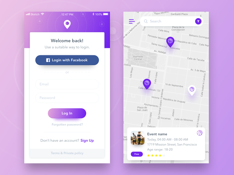 Mobile App to find new places by Kristina Kobzieva on Dribbble