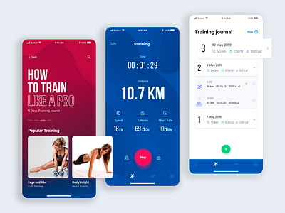 Run Trainer app app design design flat material mobile app mobile app design sports sports design training ui ui design ui ux ux ux design vector