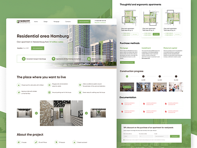 Real estate "Hamburg" | UX/UI adaptive design estate flat real realestate ui ux web