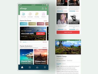 Offwego - The Travelling "Needs" Platform! app design app designer app ui design mobile app design sketchapp ui ui design uidesign uiux ux uxdesign