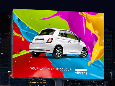 Sikkens ad billboard car color commercial paint