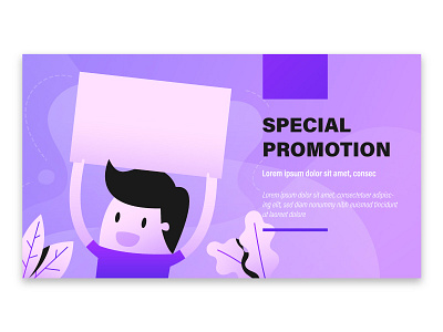 Special Promotion! app background branding business businessman design happy illustration ui