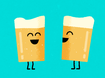 Beer 2d animation character cheers funny gif party