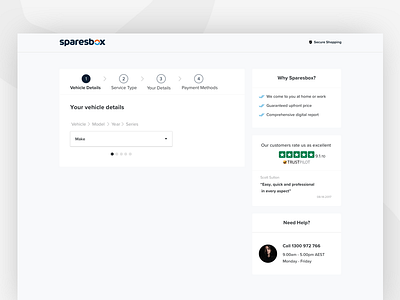 Service Checkout Process Step-1 checkout service startup ui ux