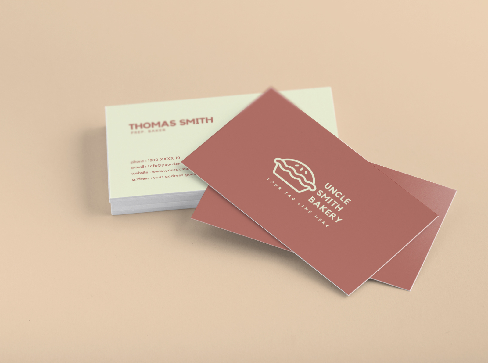 Minimal Bakery Business Card Template by Team Account Creativetacos on ...