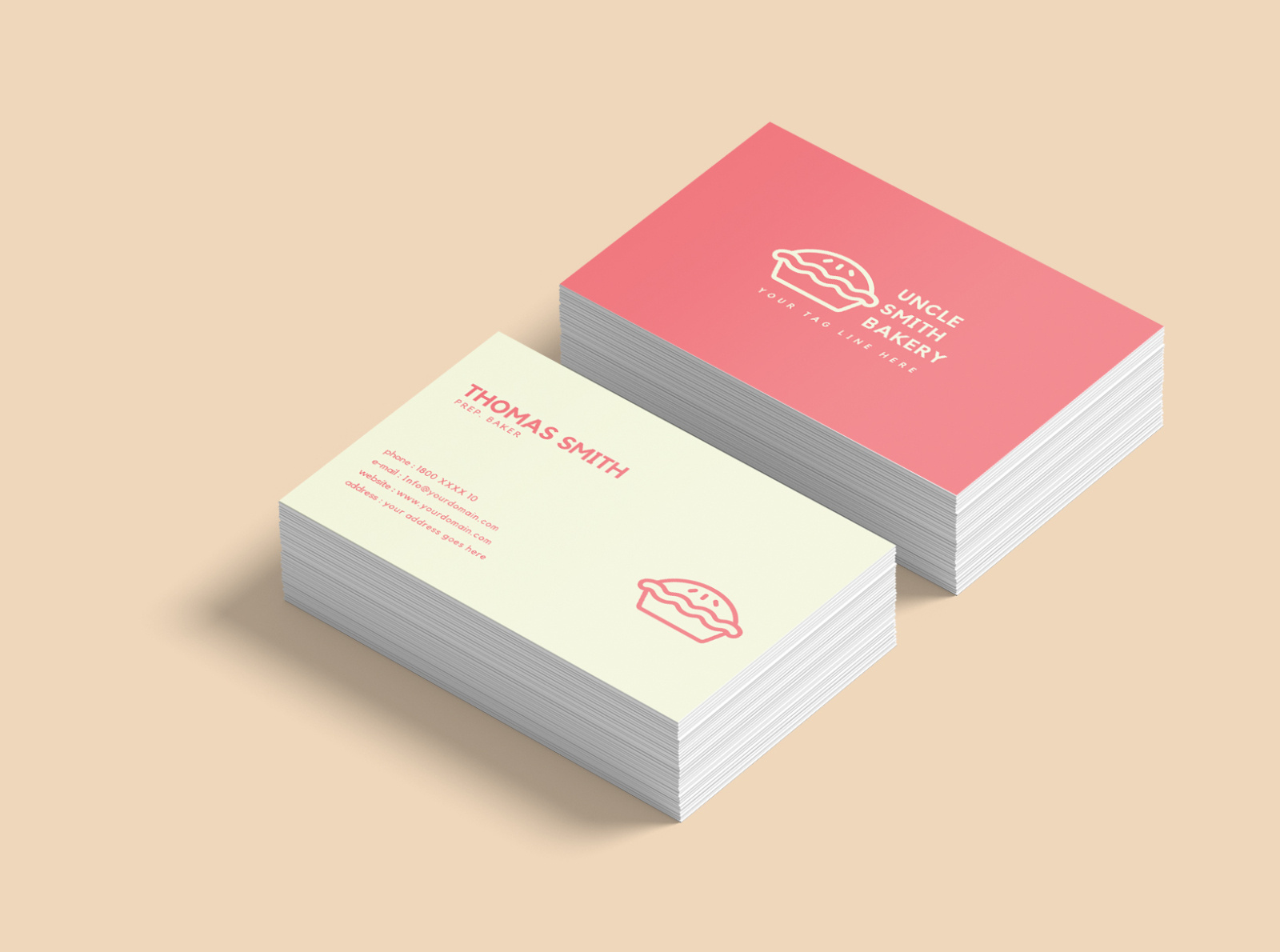 Minimal Bakery Business Card Template By Team Account Creativetacos On 