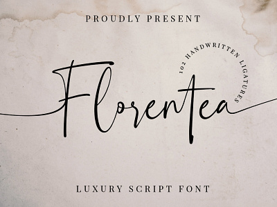 Free Florentea Luxury Script Font brush calligraphy corporate cover display elegant font handletterd handlettering handmade handwriting header hot letter lettering font logotype modern natural poster premium