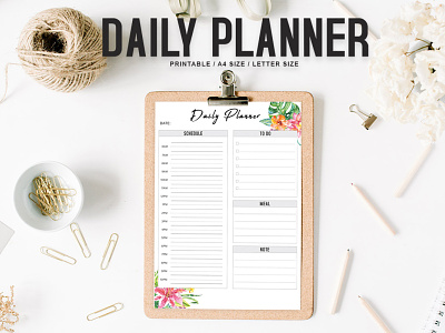 Free Floral Daily Planner Printable business calendar calendar 2020 calendar 2021 calendar 2022 corporate daily date day design diary minimal minimalist month note notes office organizer personal plan