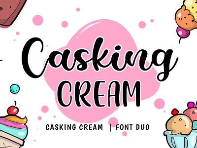 Free Casking Cream Font Duo bold brush brush font classy cool cursive display display fonts dry brush fashion font family hipster ink inked lettering modern poster print printed sans serif
